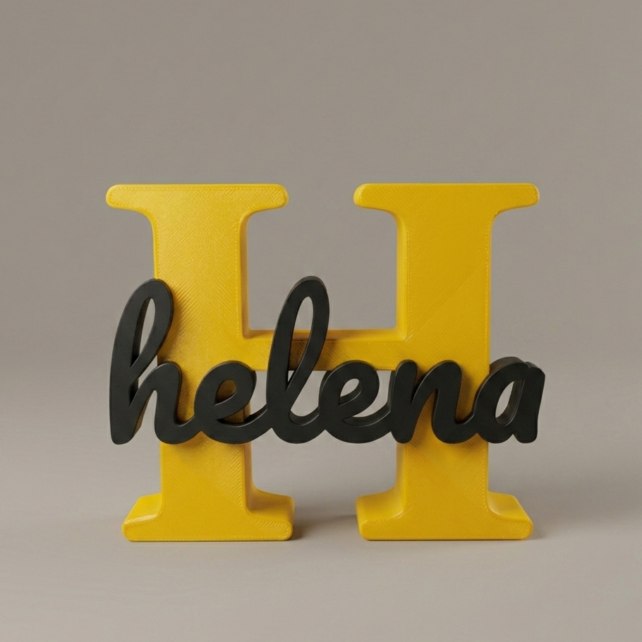 🔤 Letra Decorativa Personalizada com Nome - Impressão 3D Dual-Tone