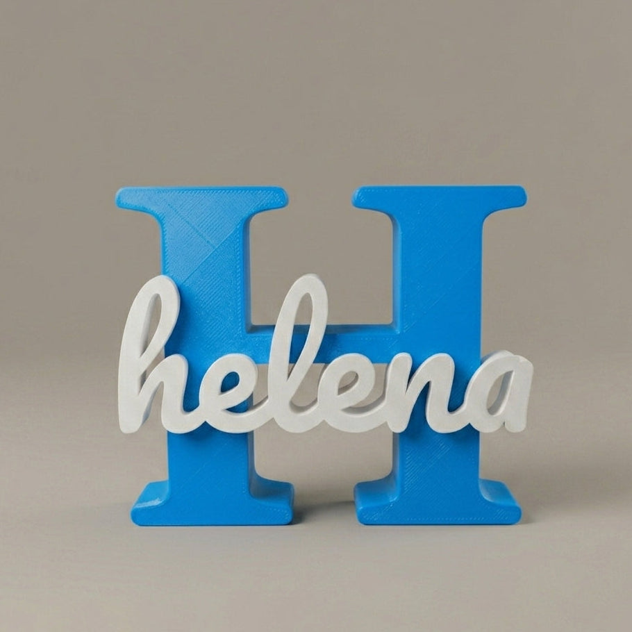🔤 Letra Decorativa Personalizada com Nome - Impressão 3D Dual-Tone