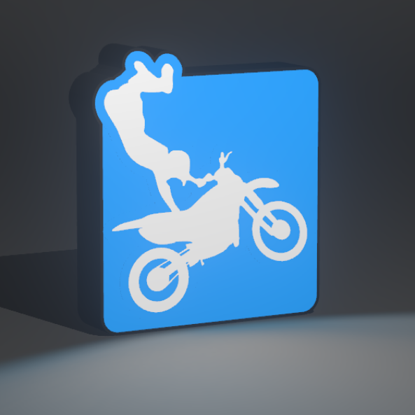 🏁 Luminária Artística - Edição Motocross - Design Exclusivo Personalizável!