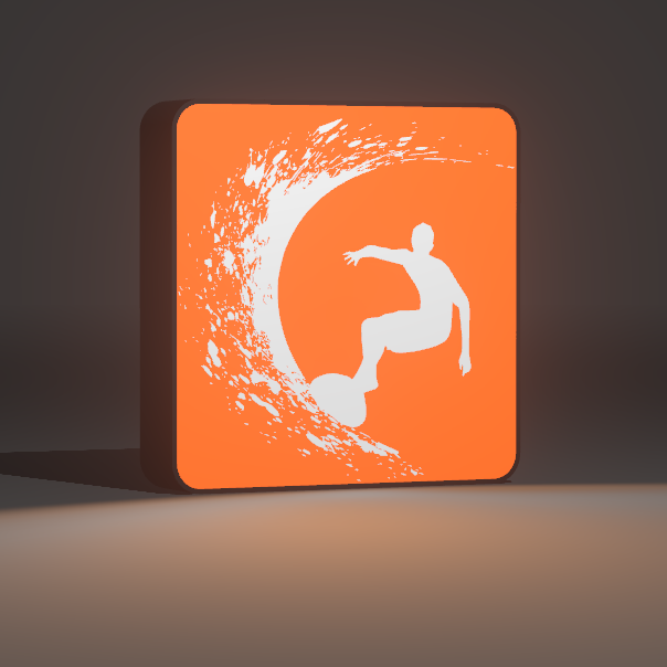 🌊 Luminária "Soul Surfer" – Design Exclusivo Personalizável!
