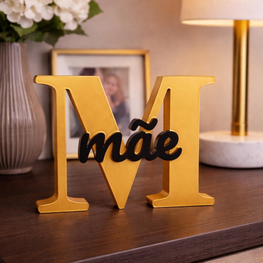 💝 Letra M "Mãe" – O Presente que se Torna uma Recordação Eterna!