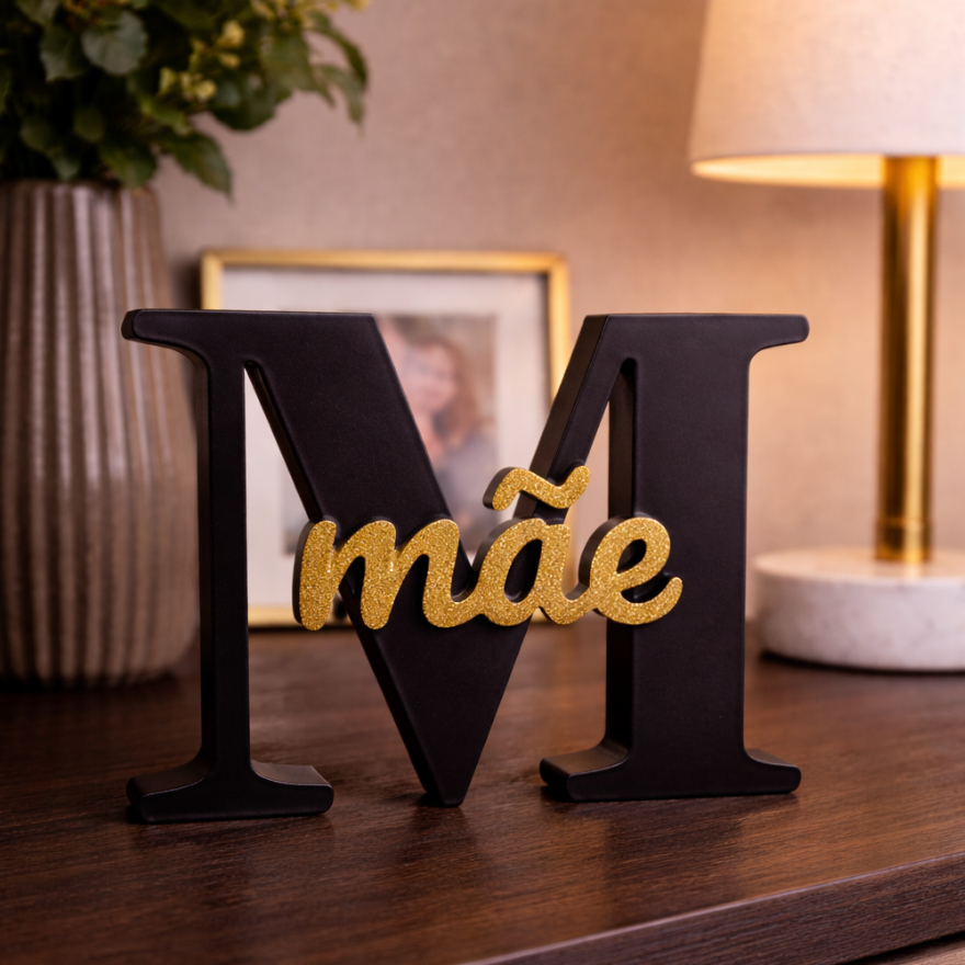 💝 Letra M "Mãe" – O Presente que se Torna uma Recordação Eterna!