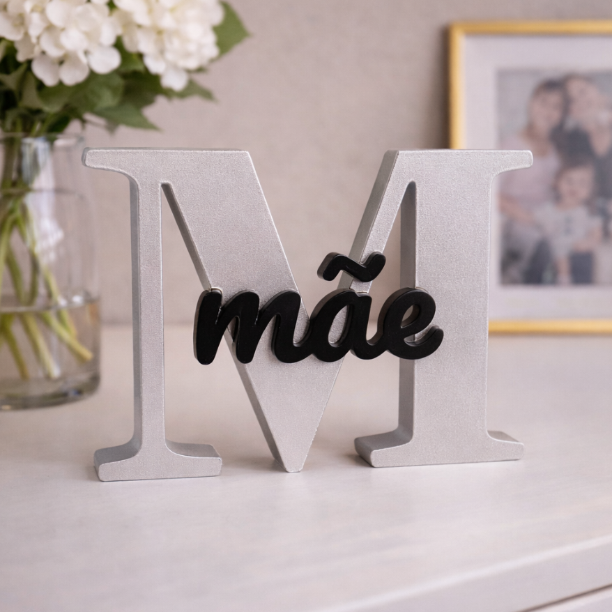 💝 Letra M "Mãe" – O Presente que se Torna uma Recordação Eterna!