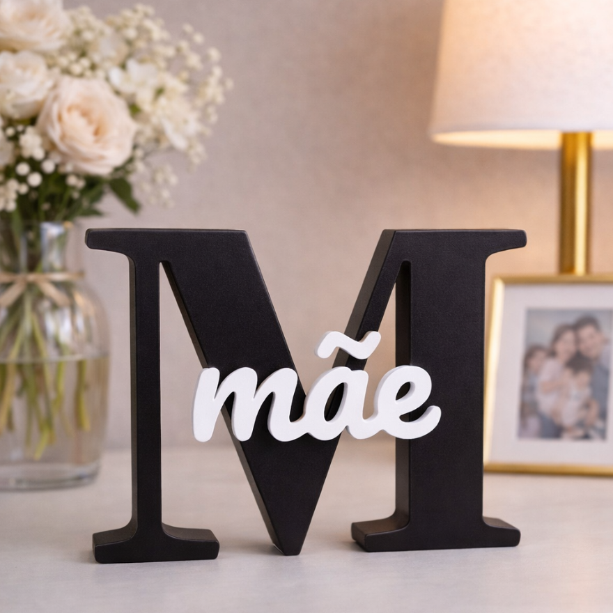 💝 Letra M "Mãe" – O Presente que se Torna uma Recordação Eterna!