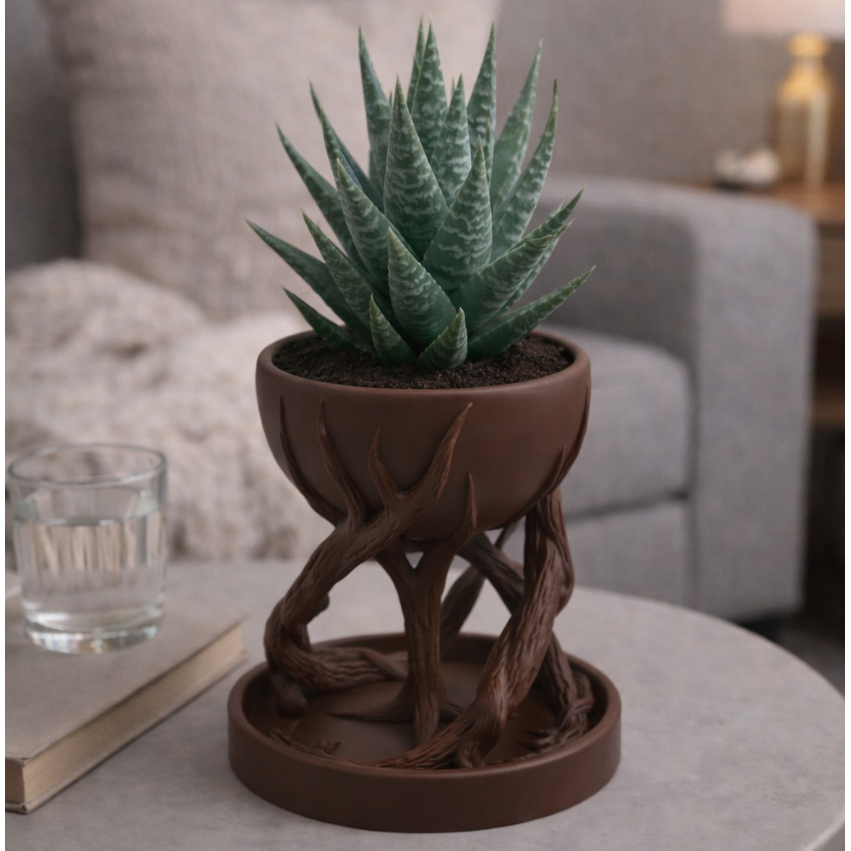 Vaso Escultural Organic Roots!