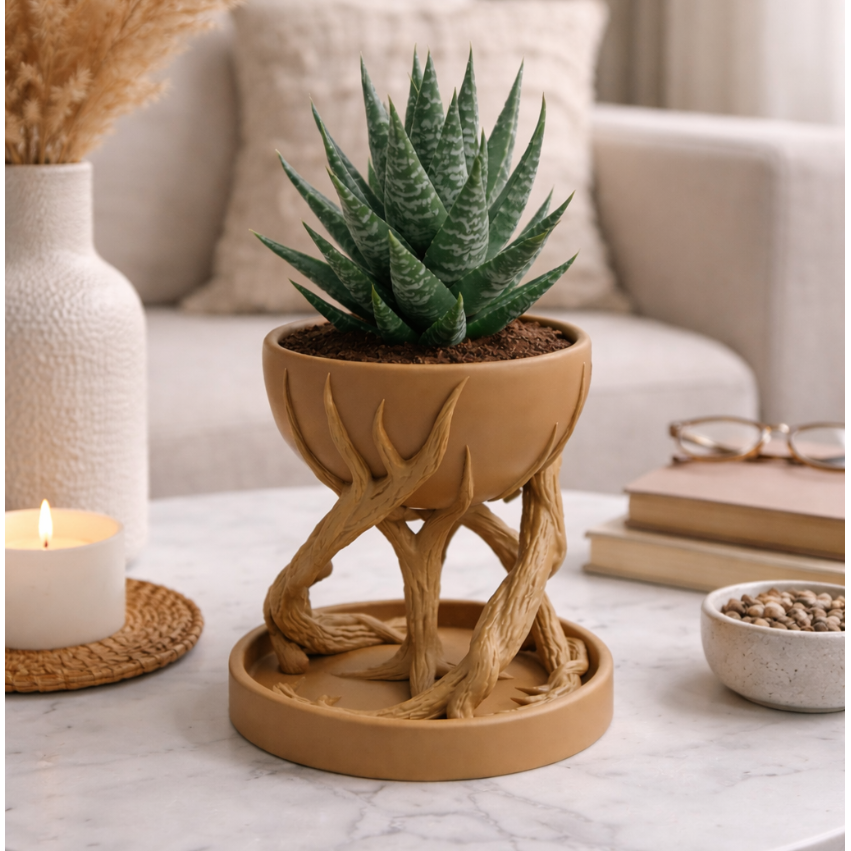 Vaso Escultural Organic Roots!