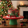 Boleira de Natal Canelada Vermelha e Verde