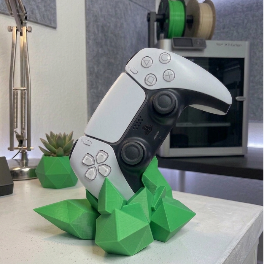 Suporte de Comando PS5 "Crystal Rock" – Edição Geométrica Premium