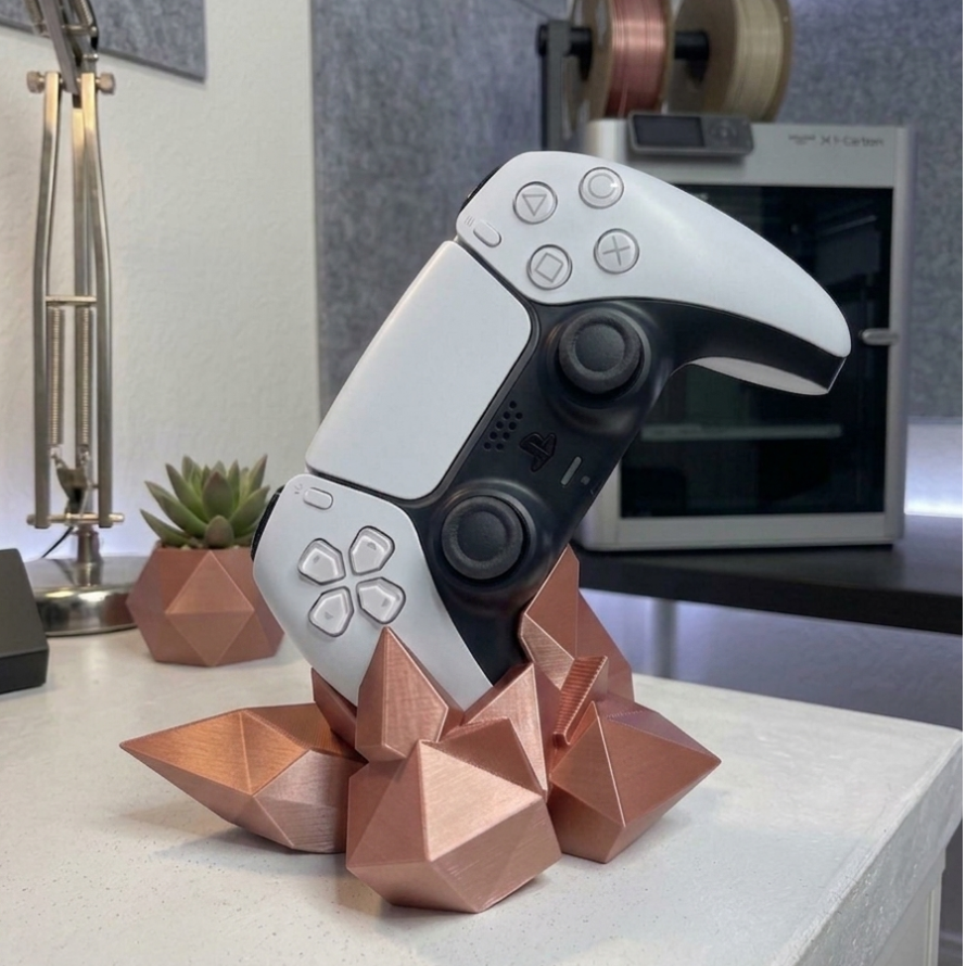 Suporte de Comando PS5 "Crystal Rock" – Edição Geométrica Premium