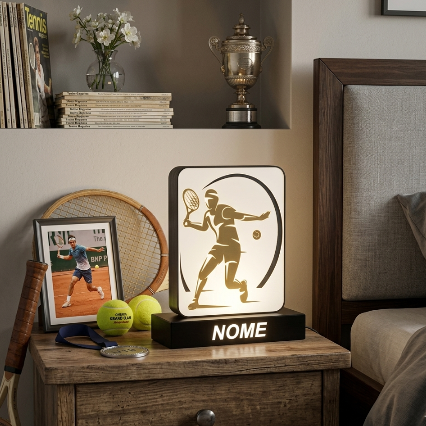 🎾 Luminária Edição Especial Ténis – Design Exclusivo Personalizável!