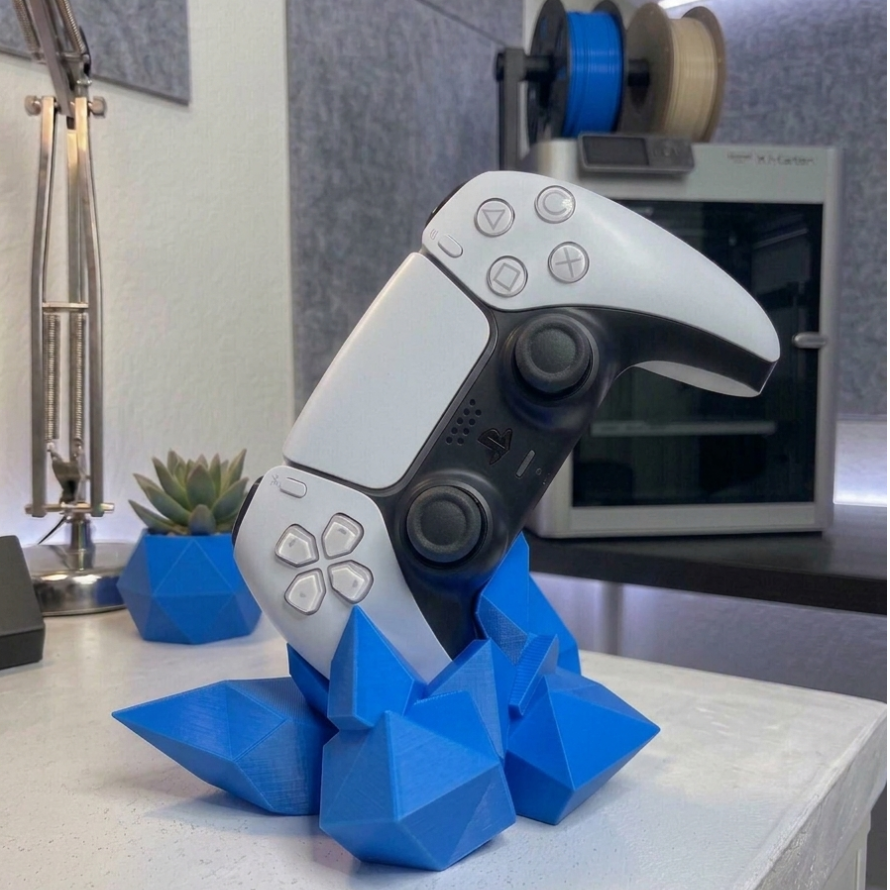 Suporte de Comando PS5 "Crystal Rock" – Edição Geométrica Premium