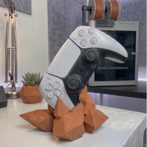 Suporte de Comando PS5 "Crystal Rock" – Edição Geométrica Premium