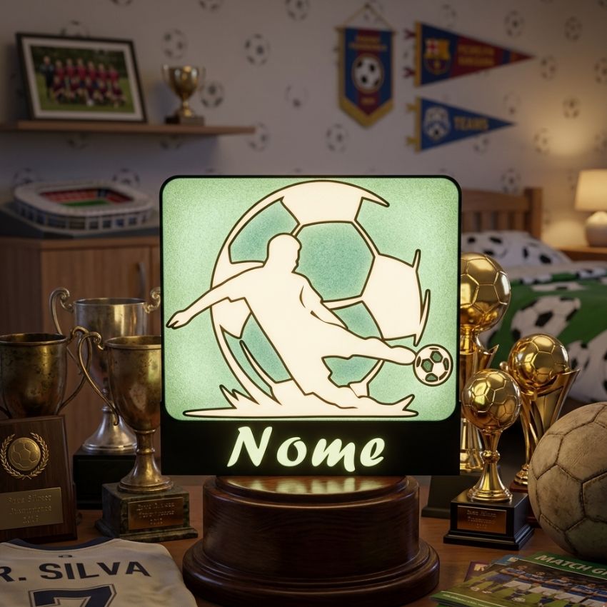 ⚽ Luminária  Football: Design Exclusivo Personalizável!