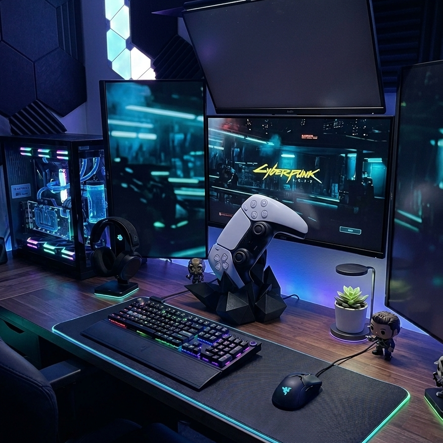 Suporte de Comando PS5 "Crystal Rock" – Edição Geométrica Premium