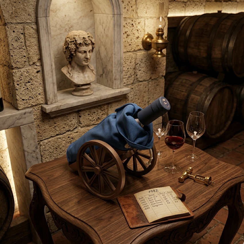 💣 Canhão – Porta-Garrafa de Vinho!