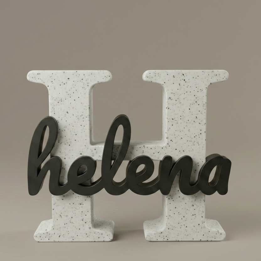 🔤 Letra Decorativa Personalizada com Nome - Impressão 3D Dual-Tone