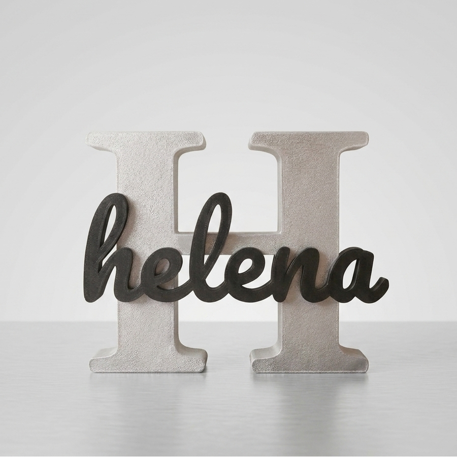 🔤 Letra Decorativa Personalizada com Nome - Impressão 3D Dual-Tone