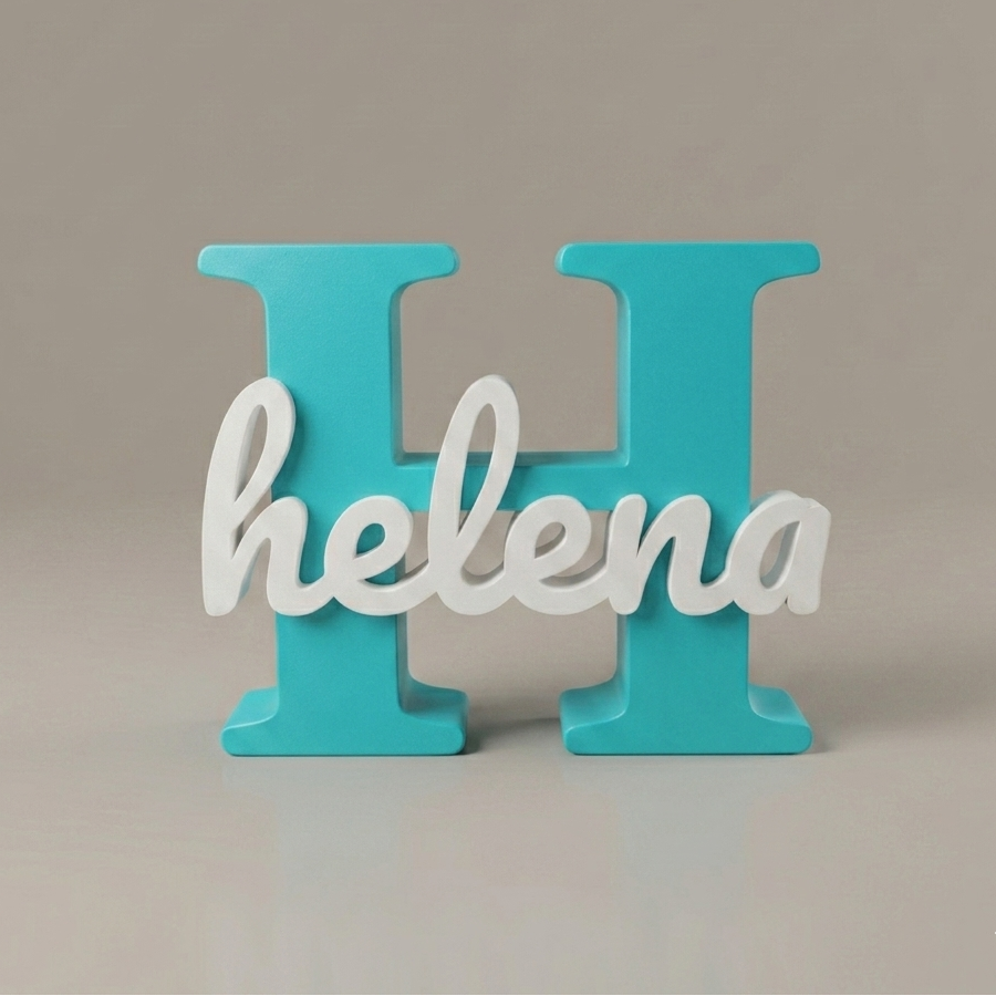 🔤 Letra Decorativa Personalizada com Nome - Impressão 3D Dual-Tone