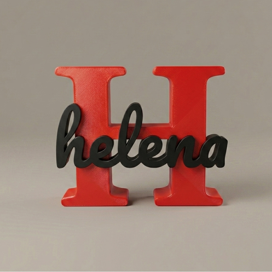🔤 Letra Decorativa Personalizada com Nome - Impressão 3D Dual-Tone