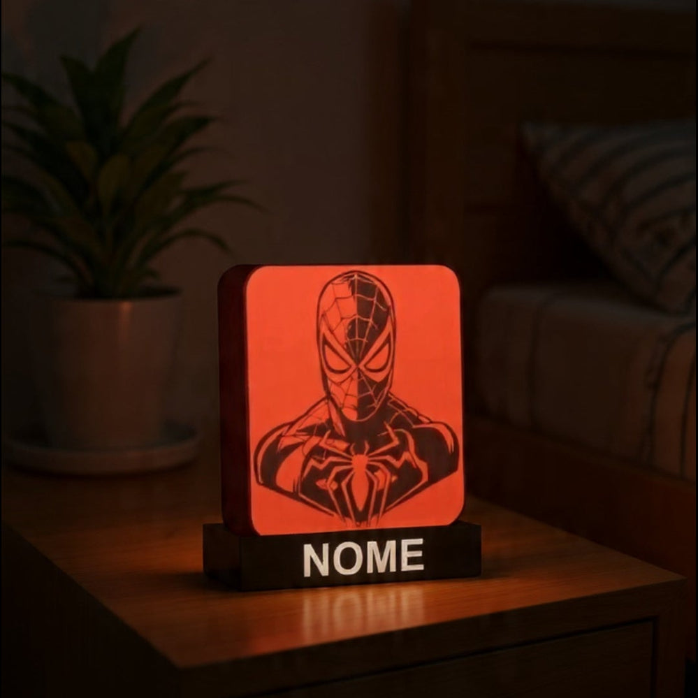 🛡️ Luminária Edição Especial Heróis - Personalizável!