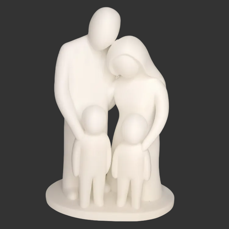 Escultura Família Branco Melhorada