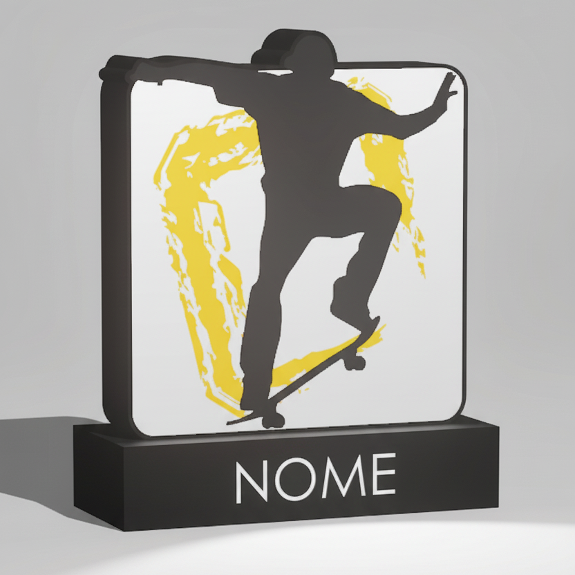Luminária Skate Amarelo