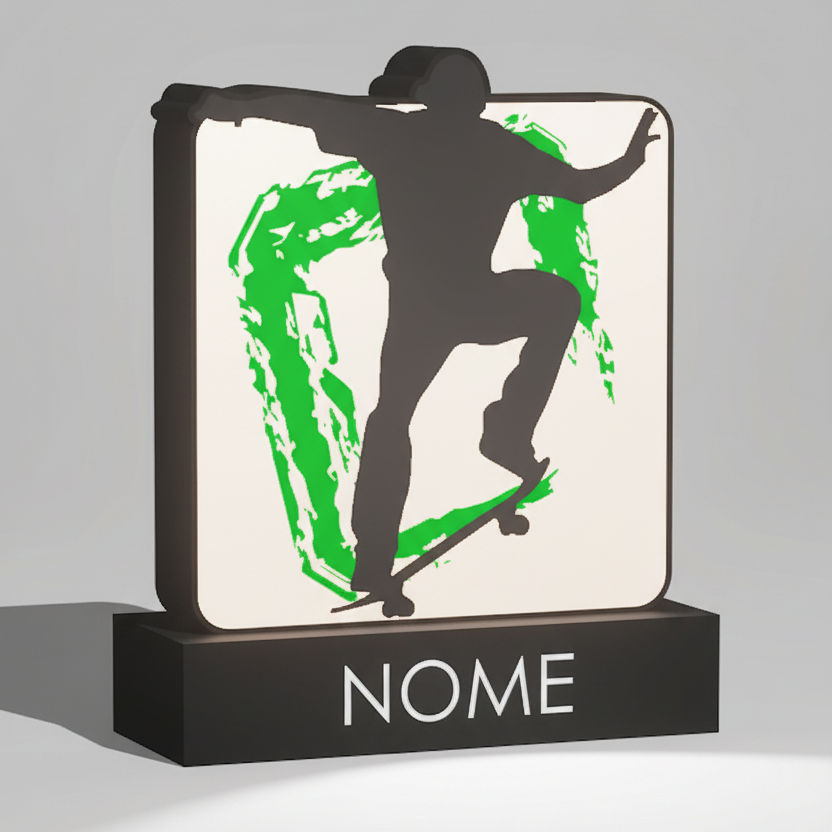 Luminária Skate Verde