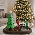 Kit Decoração de Natal Minimalista | Bandeja, Árvore, Renas e Placa Decorativa