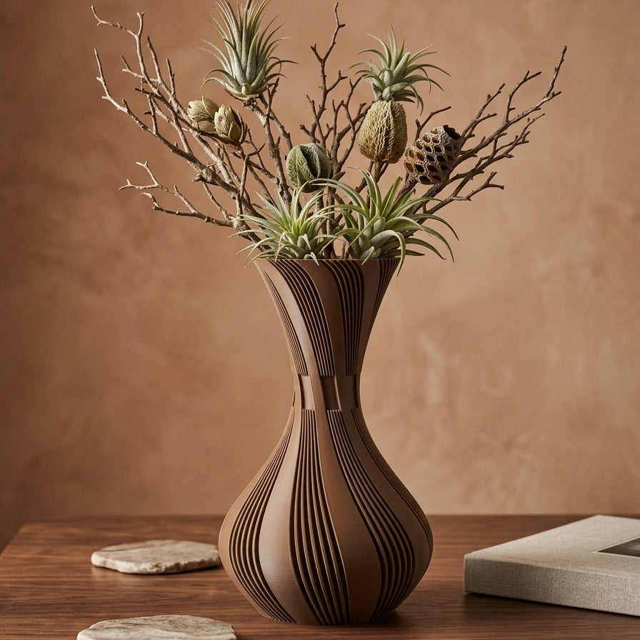 Vaso Decorativo Espiral | Design Escultural